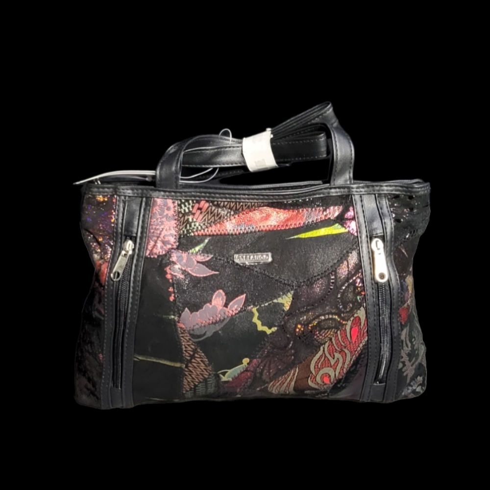 Stefano Suede Leather Patchwork Designer Bag - image 3